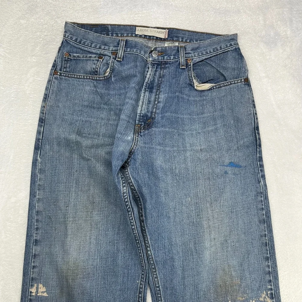 Levi's 569 Loose Straight‎ Jeans Men's Blue Denim Classic Straight - 32X28.5